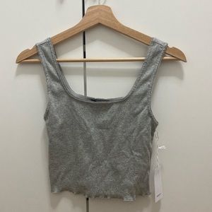 Grey Cropped Tank Top